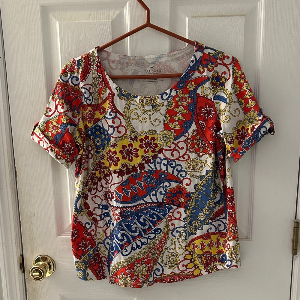 Talbots Multicolor Short Sleeve Top